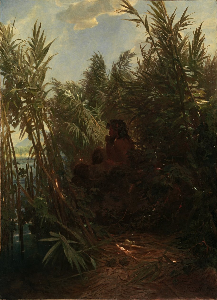 Pan im Schilf von Arnold Böcklin