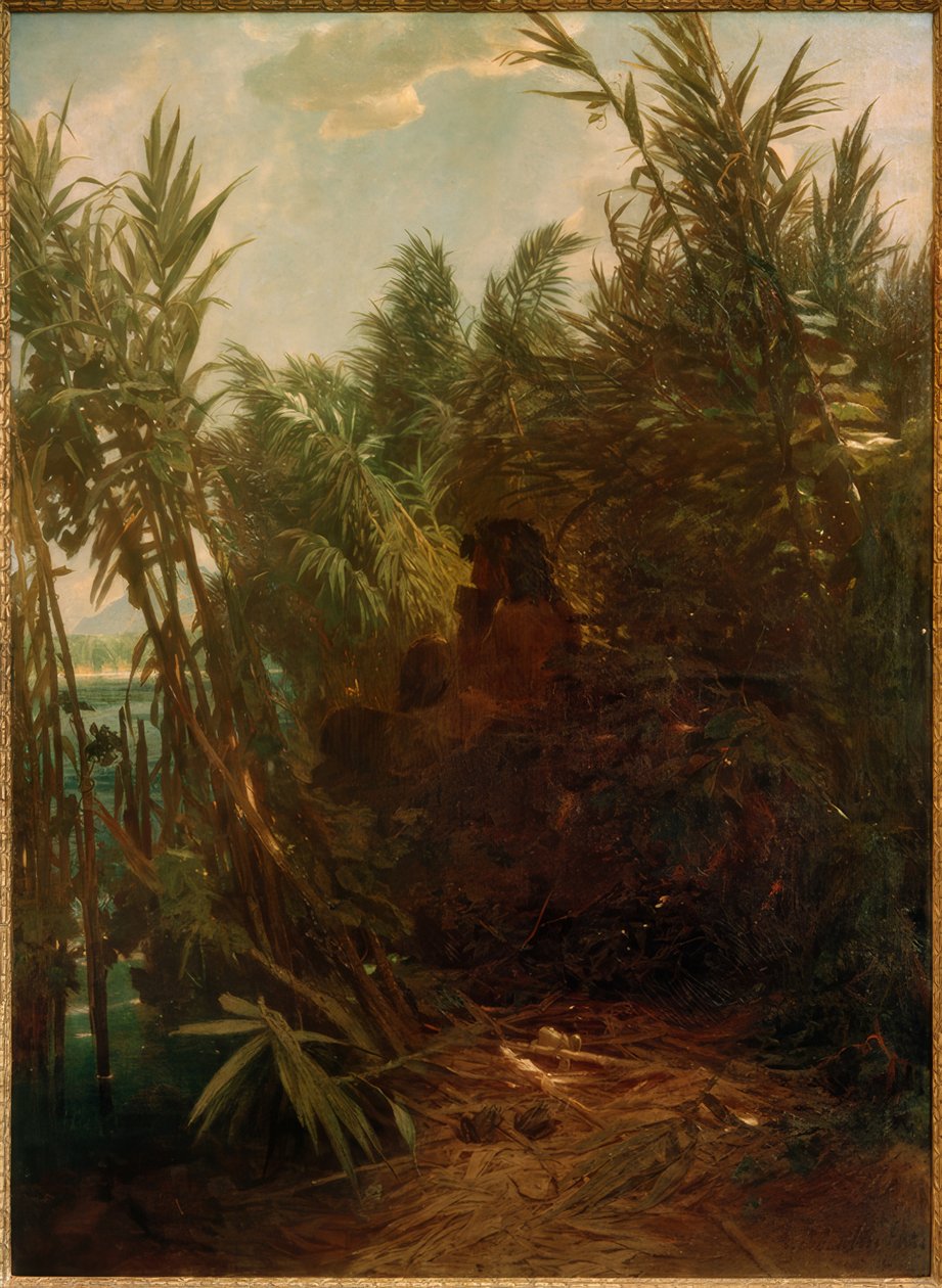 Pan im Schilf von Arnold Böcklin