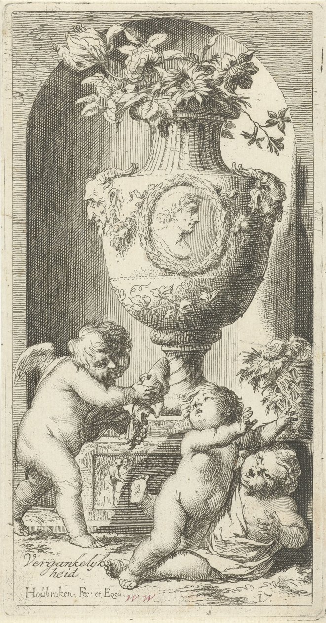Allegorie der Vergänglichkeit von Arnold Houbraken