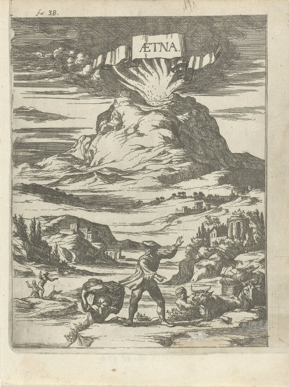 Vulkanausbruch von Arnold Houbraken