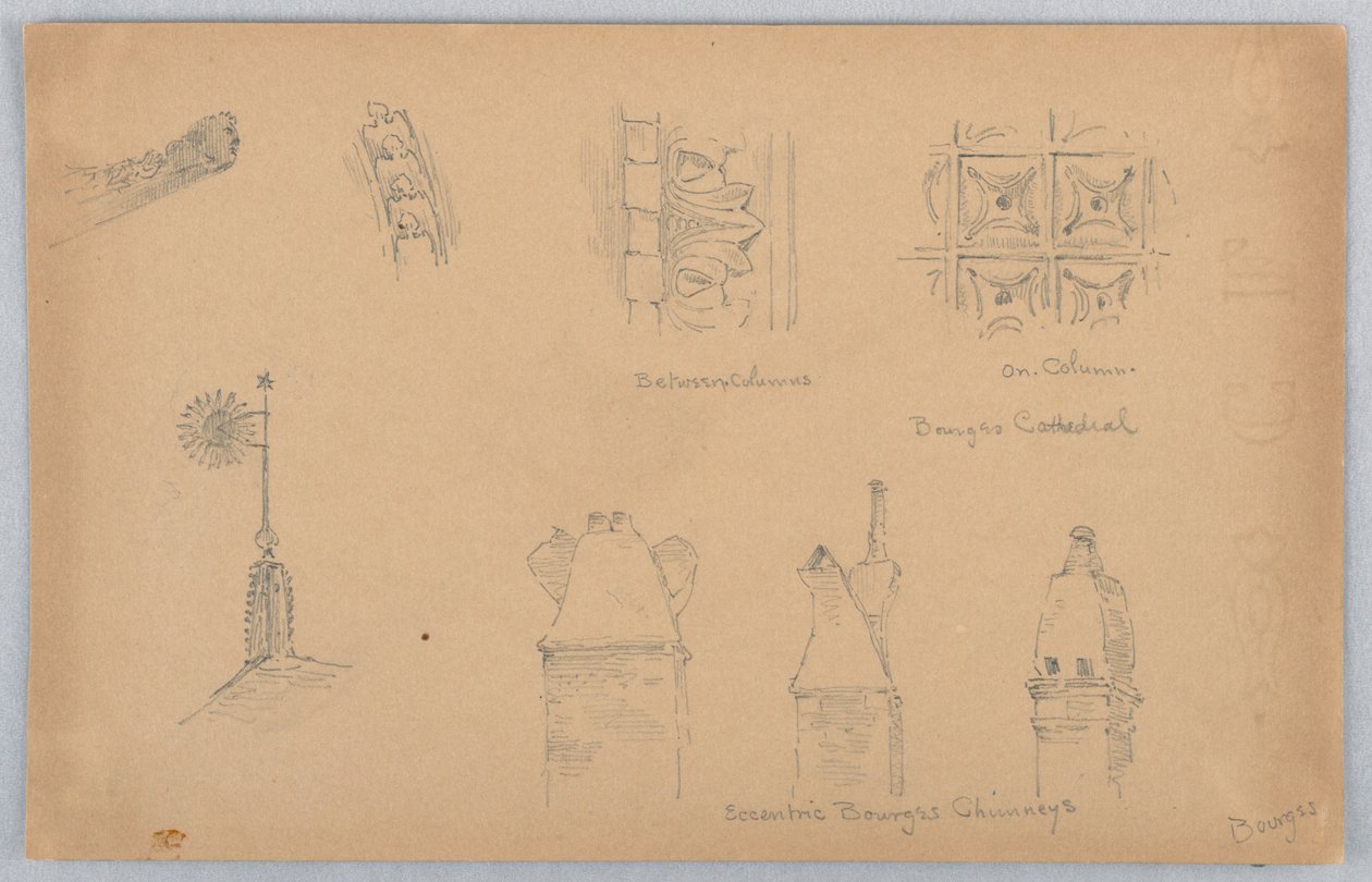 Architektonische Details in Bourges von Arnold William Brunner