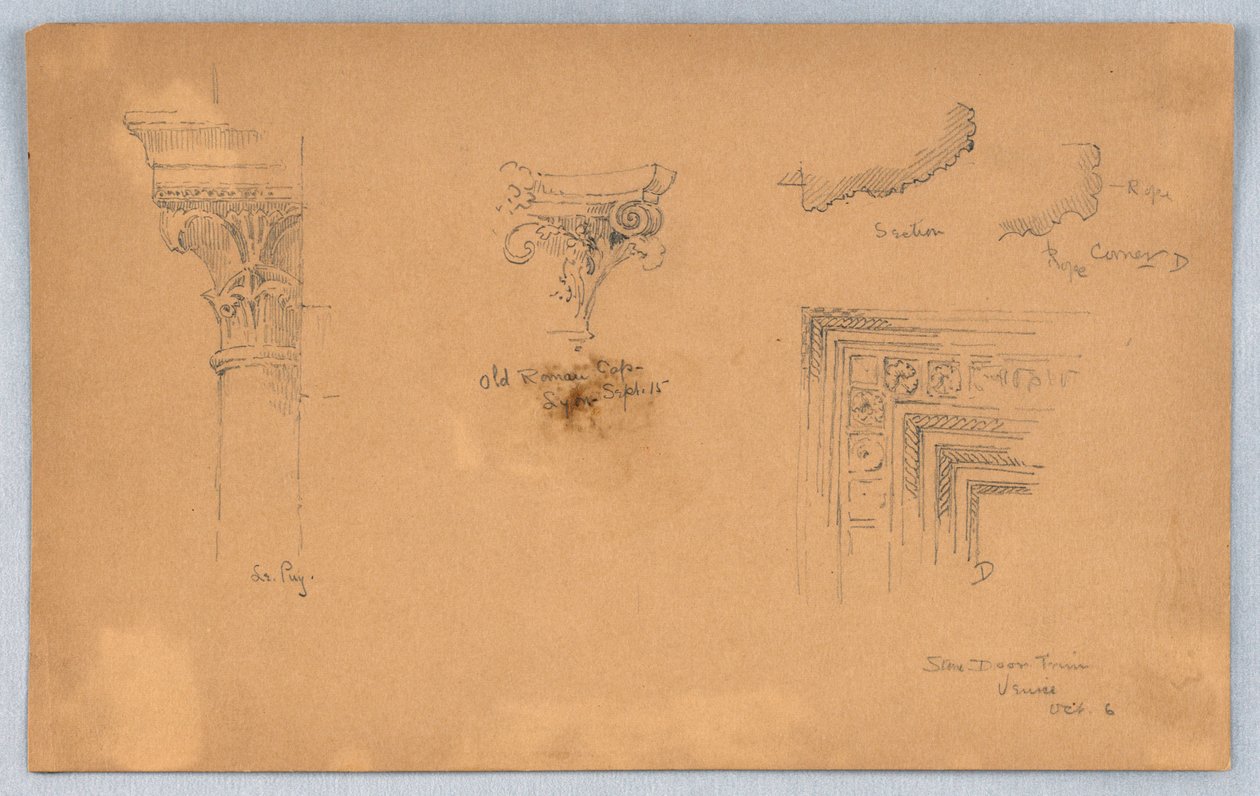 Architektonische Details in Venedig von Arnold William Brunner