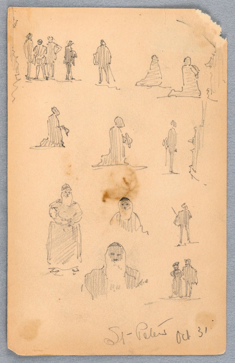 Figurenskizzen bei St. Peter von Arnold William Brunner
