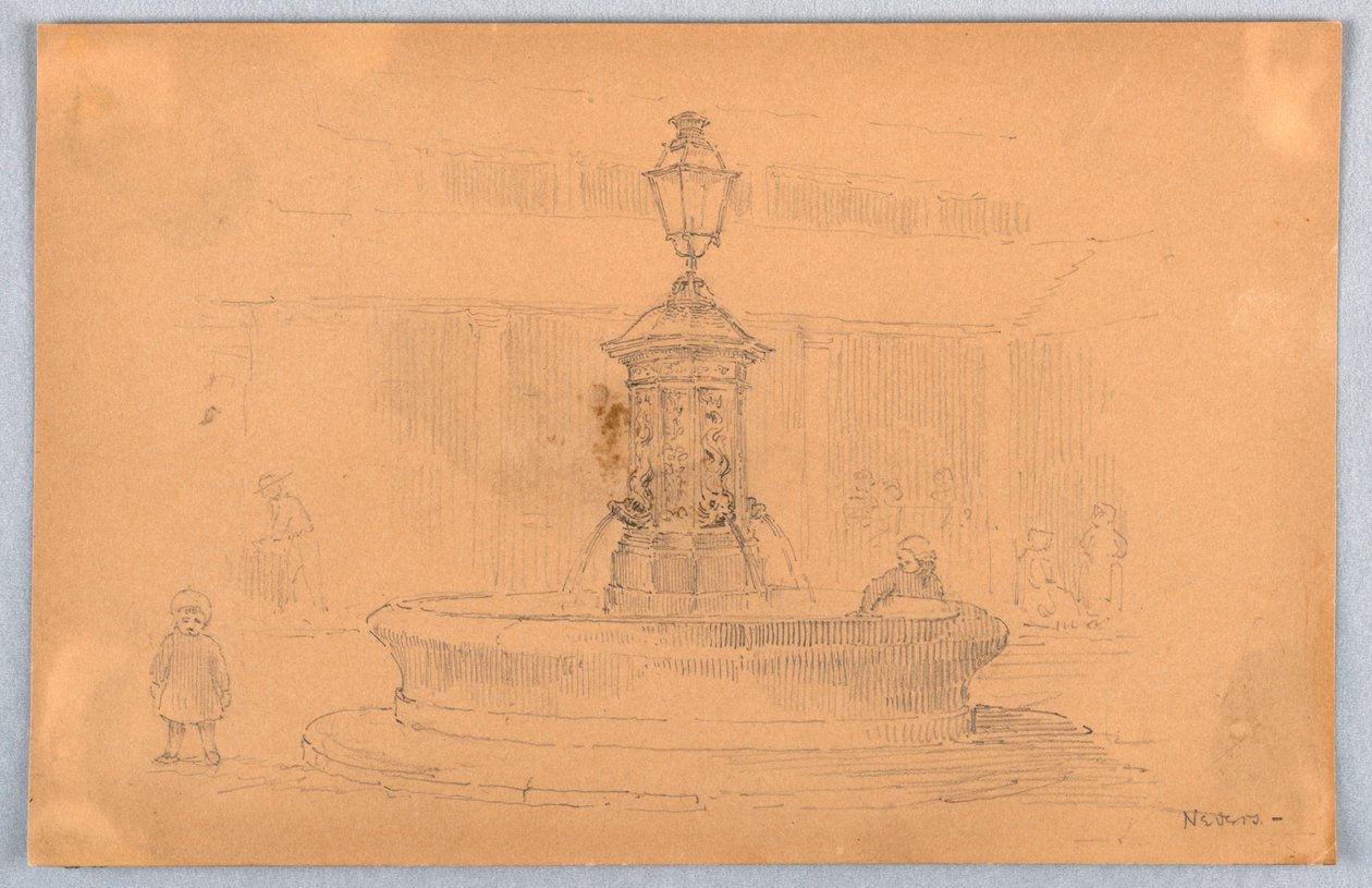 Brunnen in Nevers von Arnold William Brunner