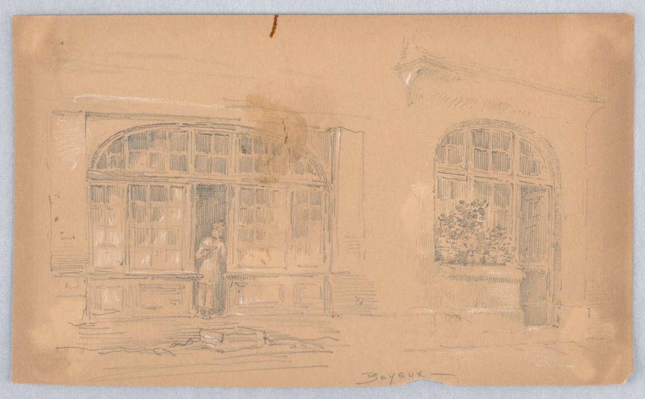 Skizze in Bayeux von Arnold William Brunner
