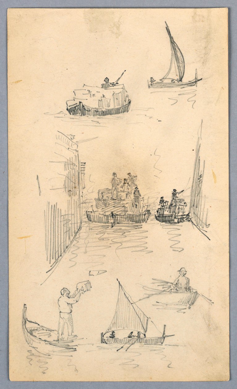 Skizzen von Booten von Arnold William Brunner