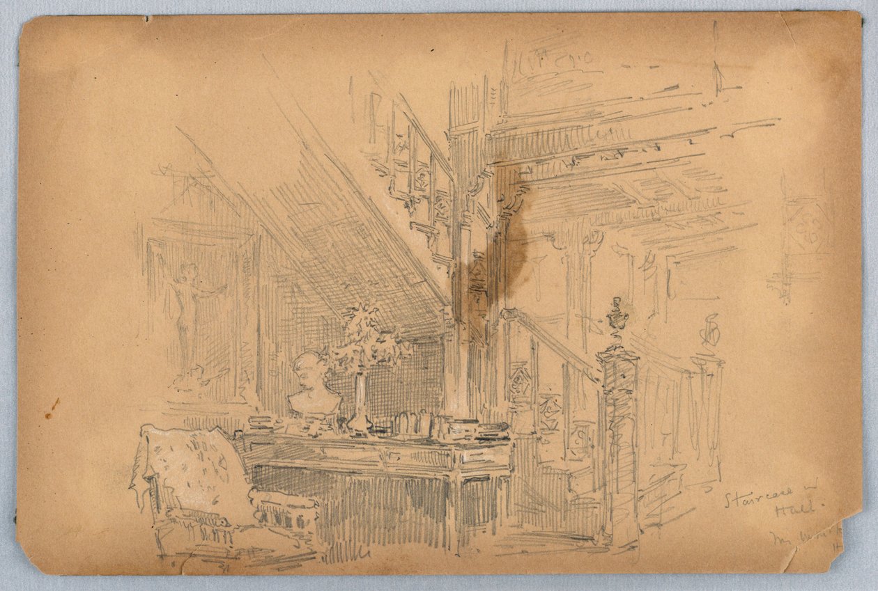 Treppe—Mossley Hall von Arnold William Brunner