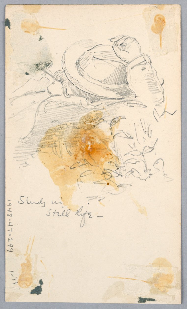 Studie mit Stillleben von Arnold William Brunner