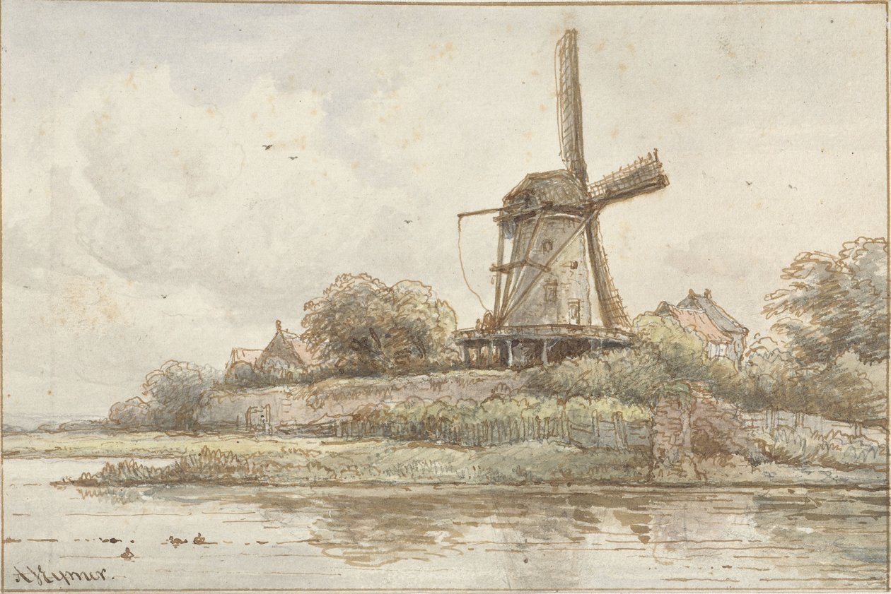 Mühle auf der Stadtmauer von Arnoldus Johannes Eymer