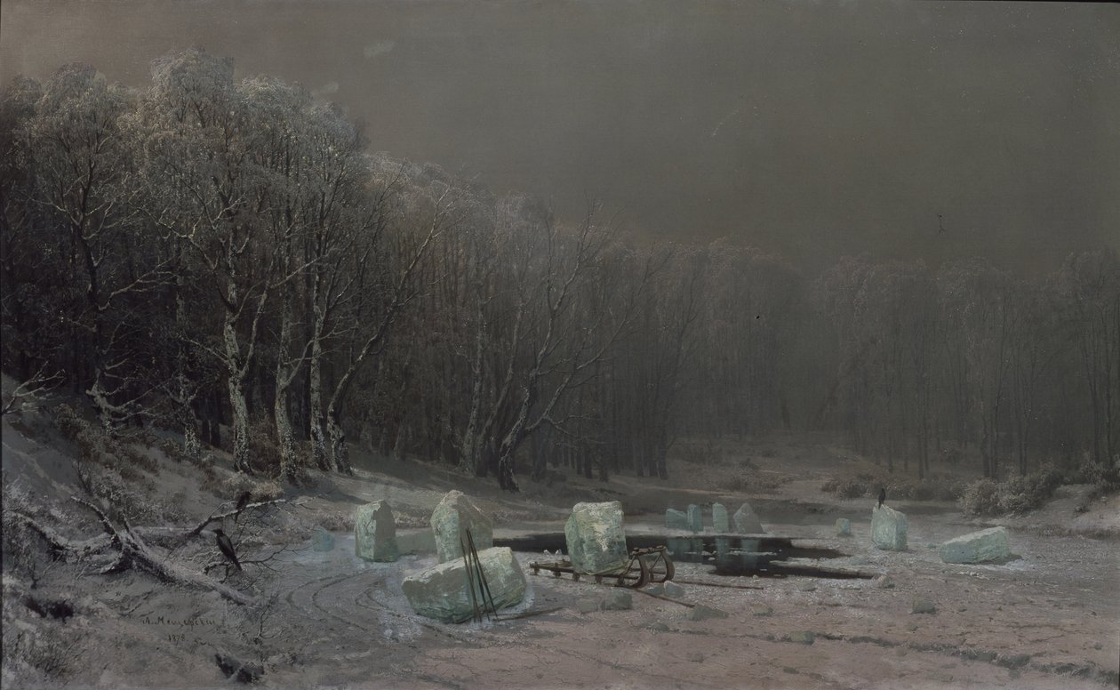 Winter. Eisspalten von Arseniy Ivanovich Meshchersky