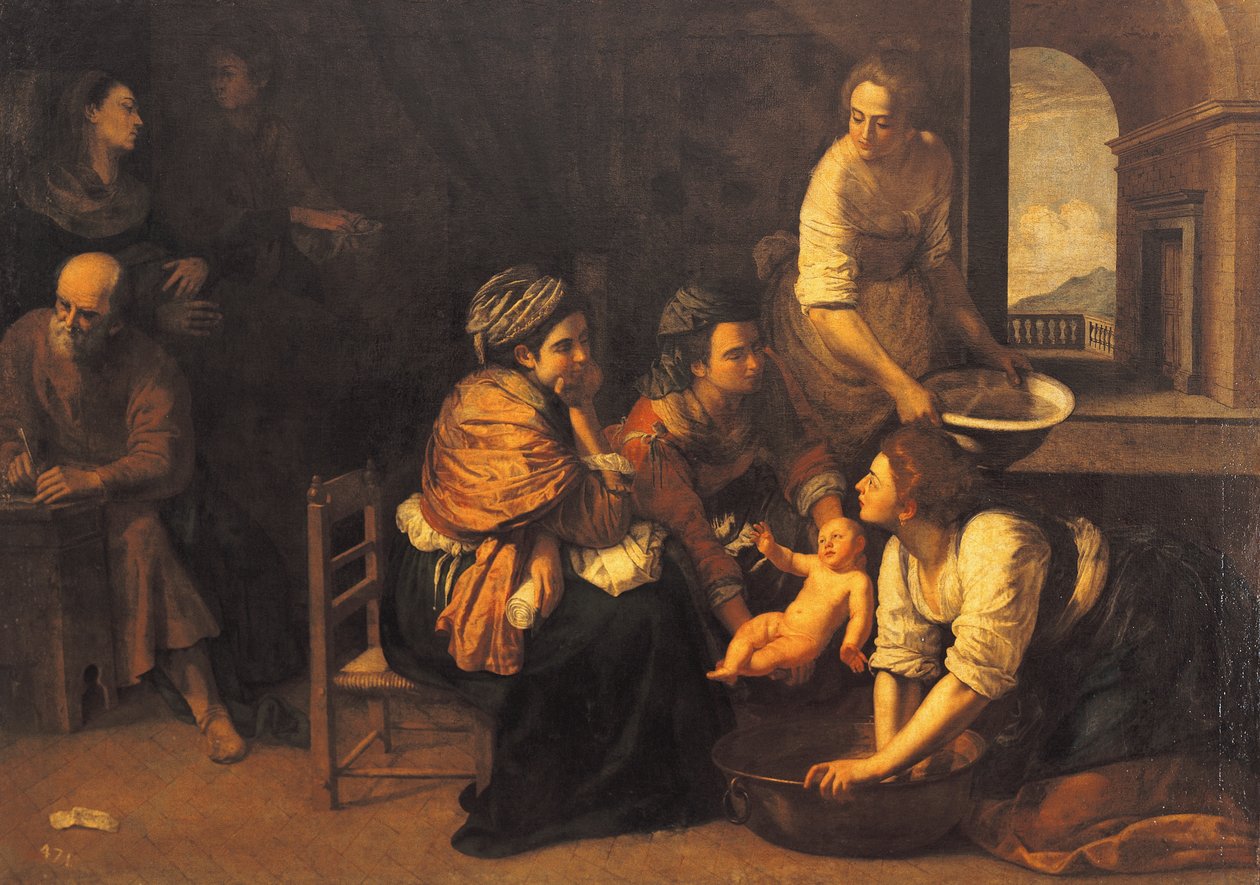 Geburt des heiligen Johannes des Täufers von Artemisia Gentileschi