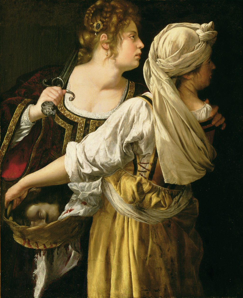 Judith und ihre Dienerin von Artemisia Gentileschi
