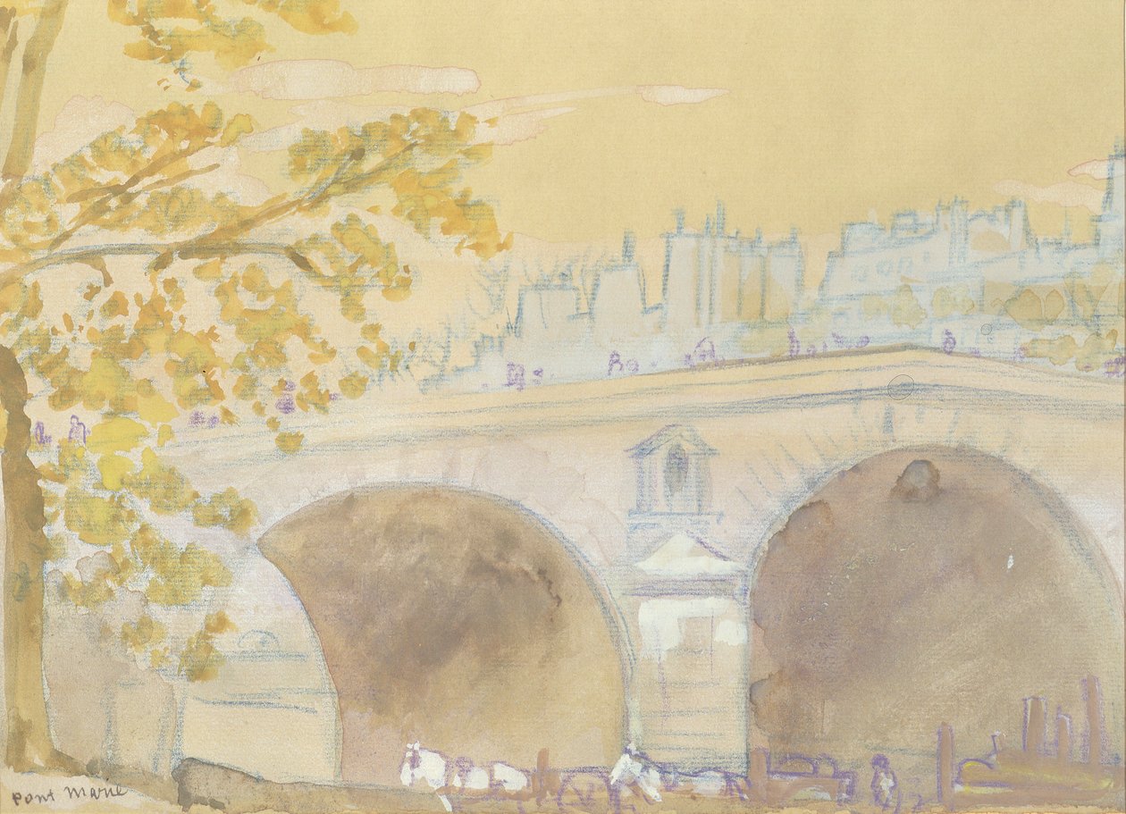 Pont Marie vom Quai des Celestins von Arthur Bowen Davies
