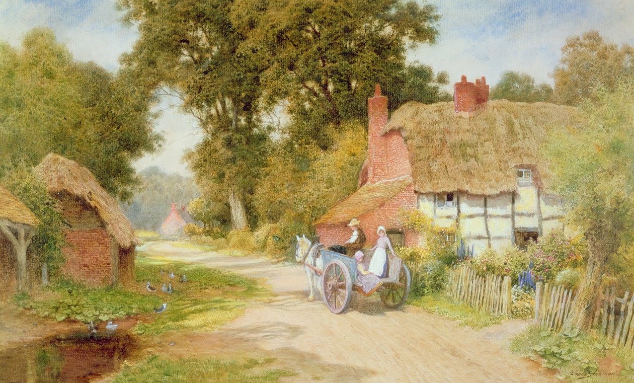 Eine Gasse in Warwickshire von Arthur Claude Strachan