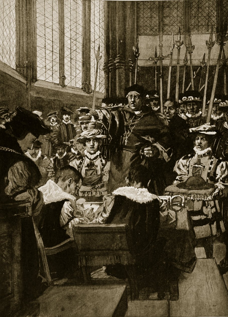 Eine Einmischung von Wolsey in das Unterhaus, Illustration aus 