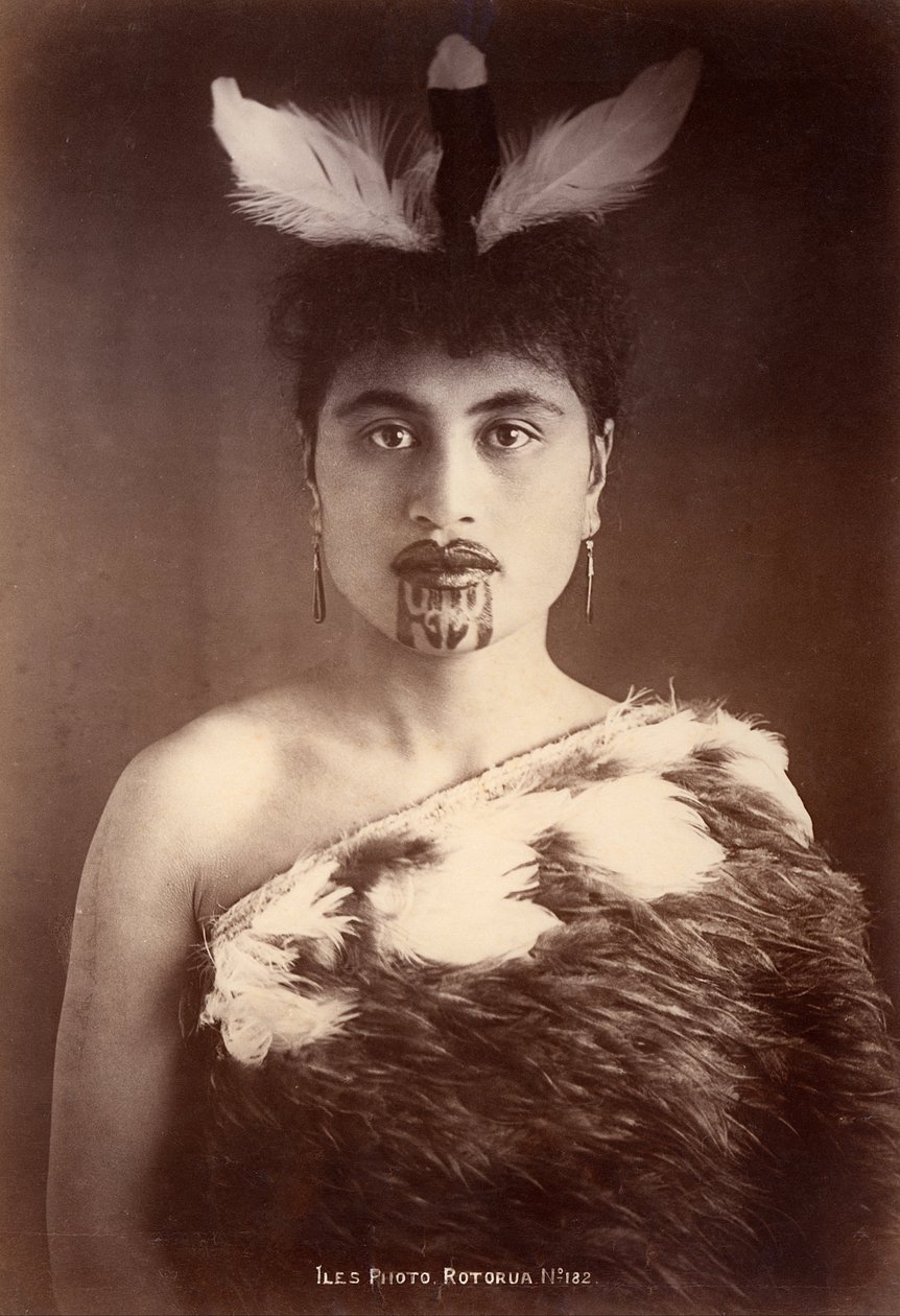 Maori-Frau, Rotorua, Neuseeland von Arthur James Iles