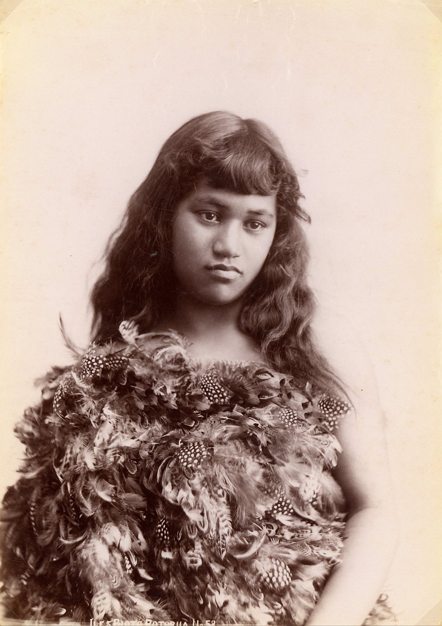 Maori-Frau, Rotorua, Neuseeland von Arthur James Iles