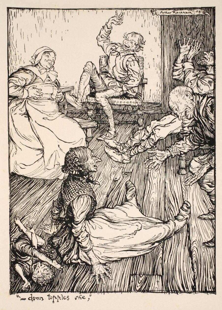 ..Sie stürzt hinunter, Illustration aus 