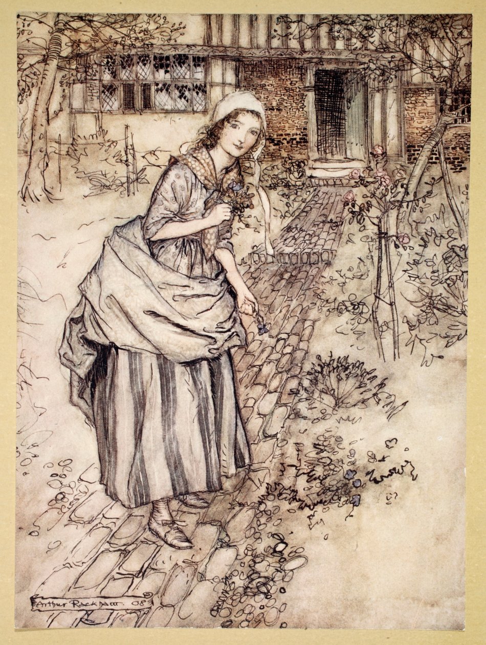 Mädchen nennen es Liebe-in-Müßiggang, Illustration aus 