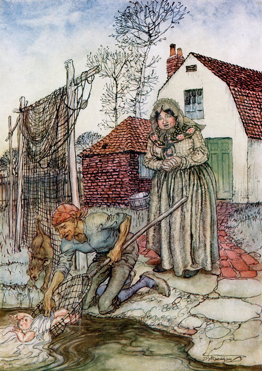 Der Fisch und der Ring, aus Englische Märchen nacherzählt von F.A. Steel, 1927 von Arthur Rackham