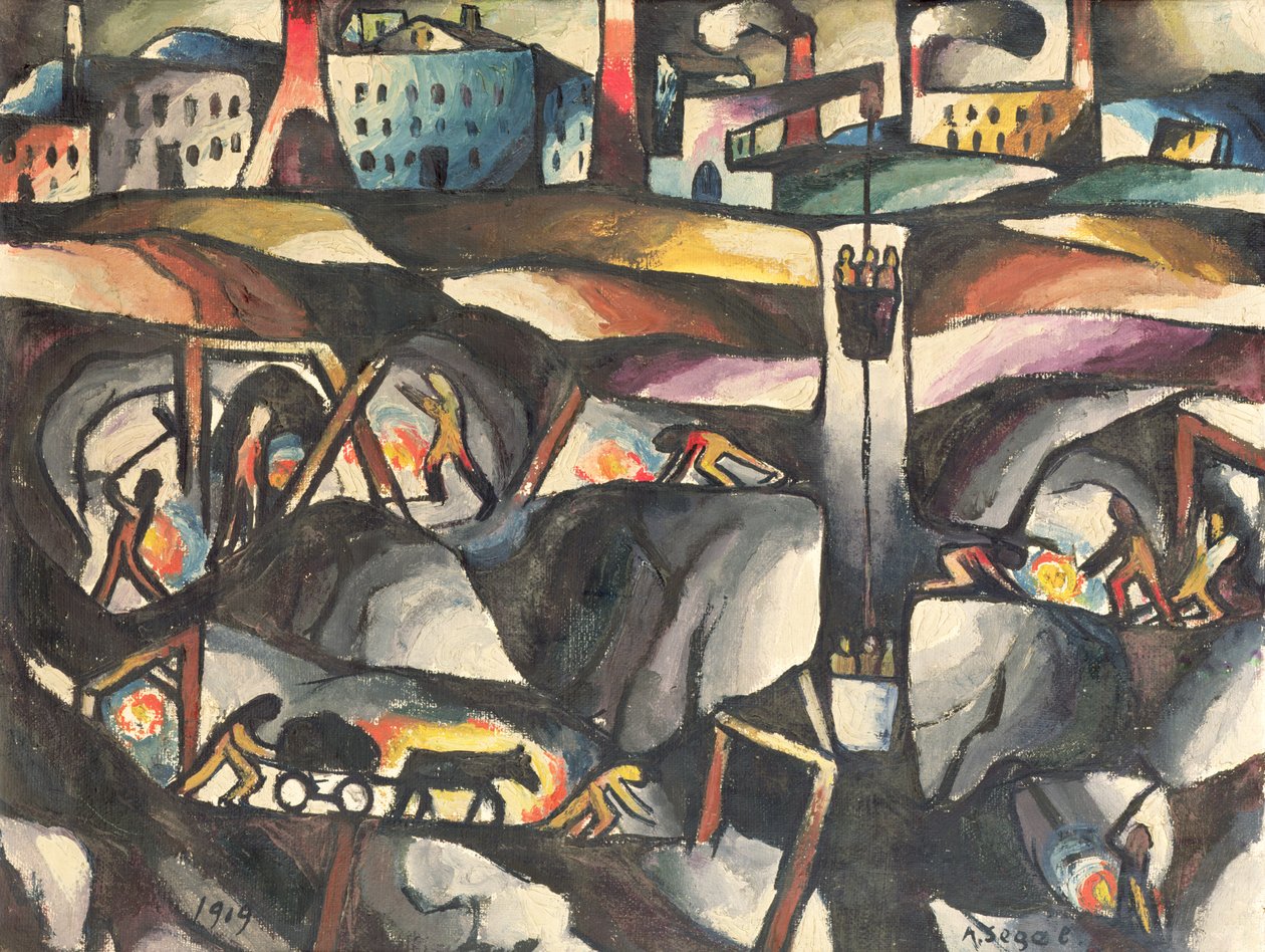 Bergbau, 1919 von Arthur Segal