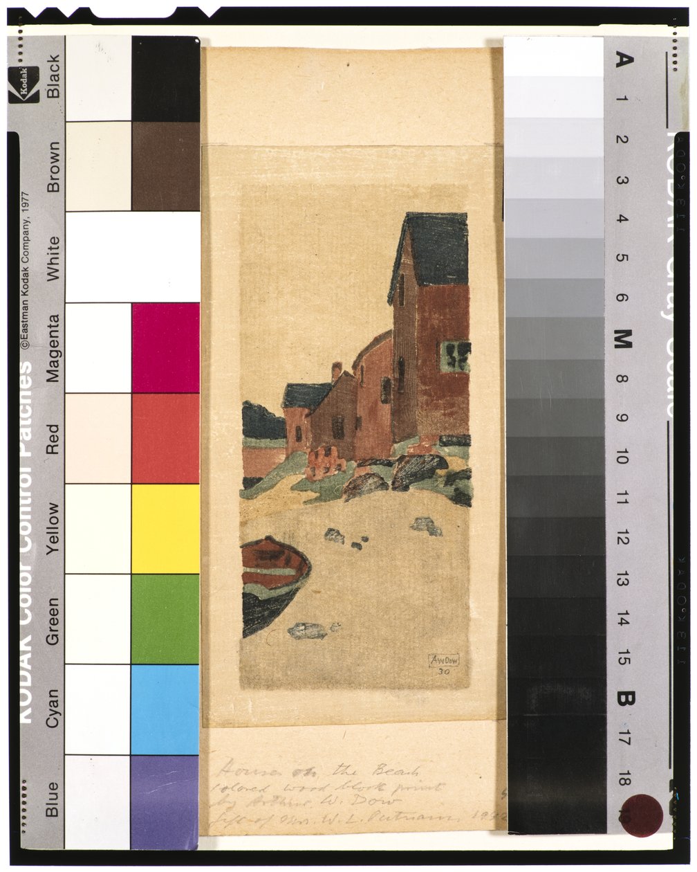 Ein grauer Tag (Häuser am Strand), ca. 1895 von Arthur Wesley Dow