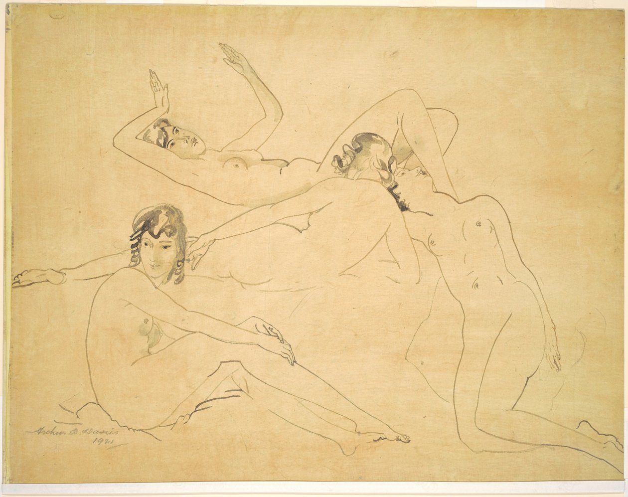 Vier Figuren von Arthur B. Davies