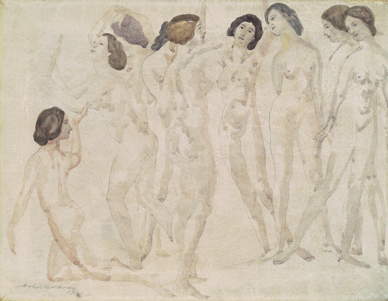 Neun Figuren von Arthur B. Davies