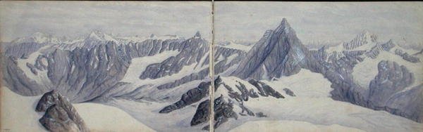 Blick vom Breithorn von Arthur Cust