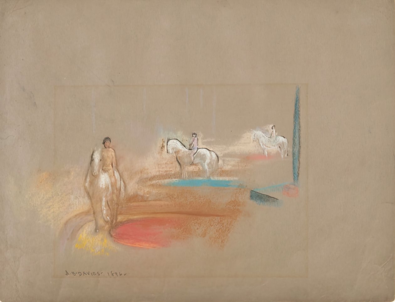 Drei Reiter, 1896 von Arthur Davies