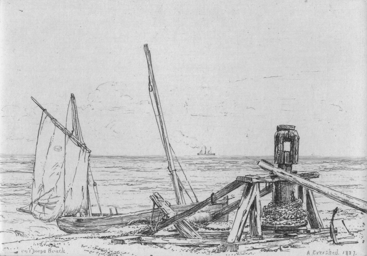 Am Thorpe-Strand, 1887 von Arthur Evershed