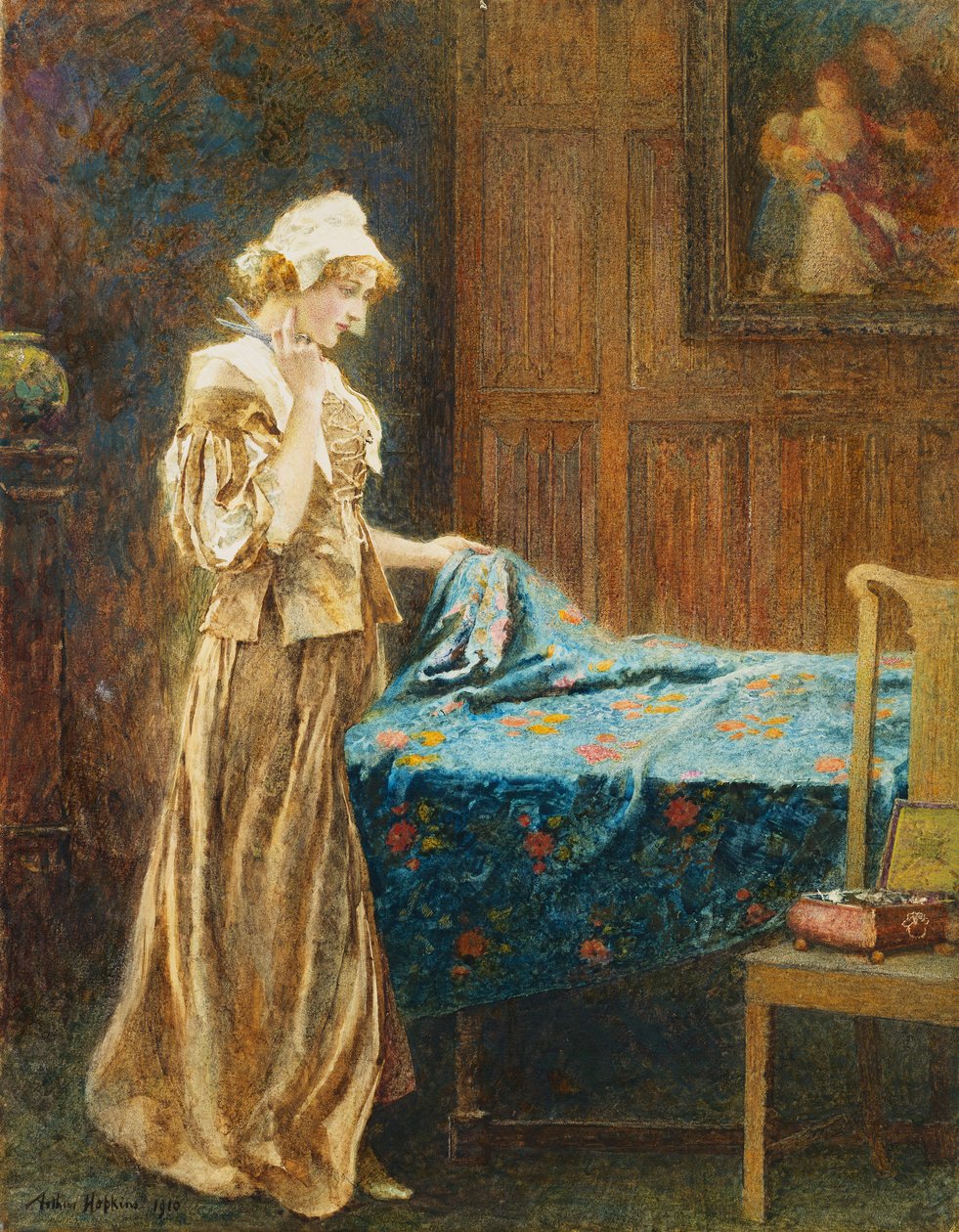 Ein Moment des Zögerns, 1910 von Arthur Hopkins