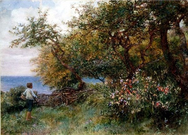 Ein Obstgarten von Arthur Hopkins
