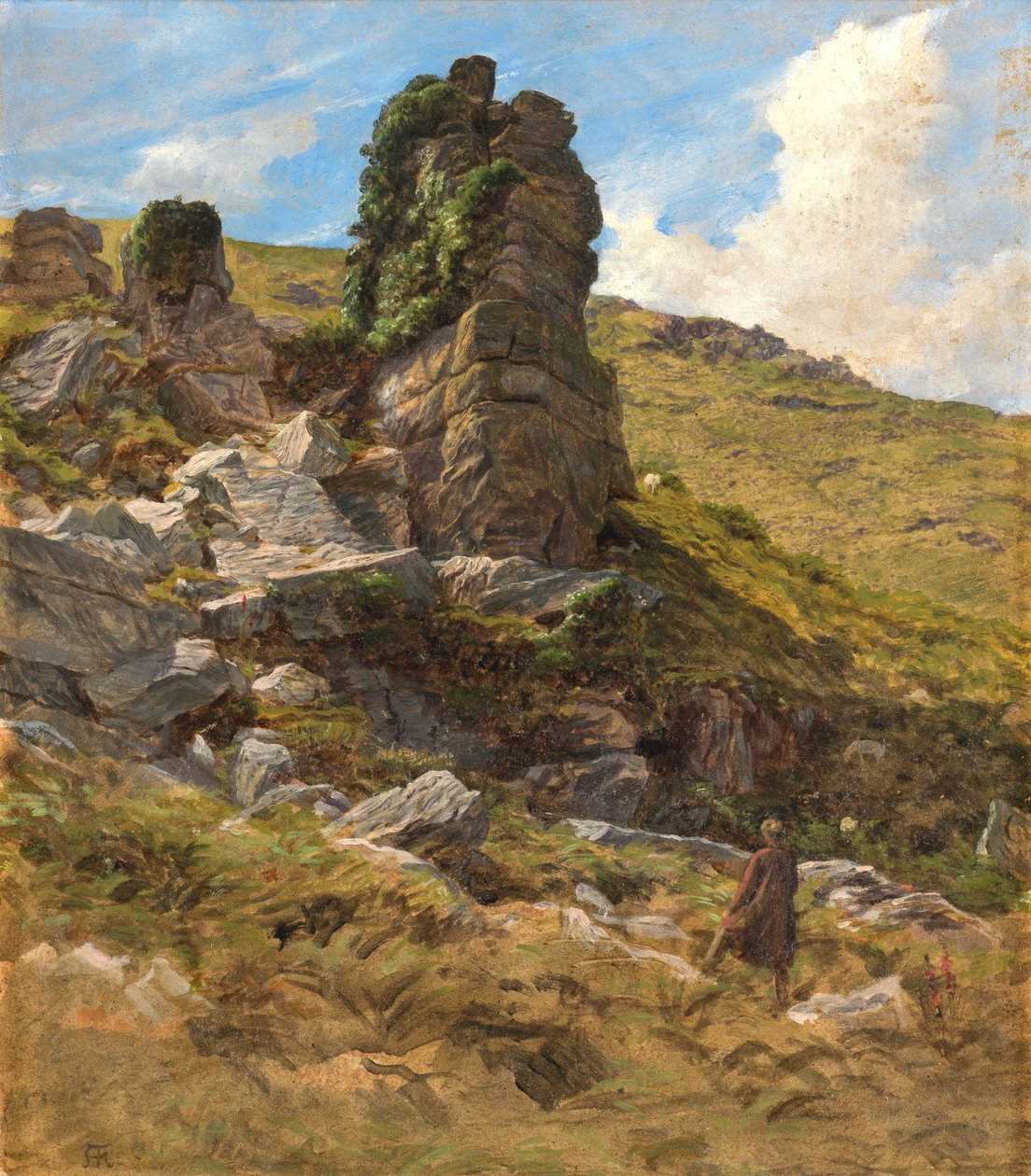 Ein felsiger Vorsprung von Arthur Hughes