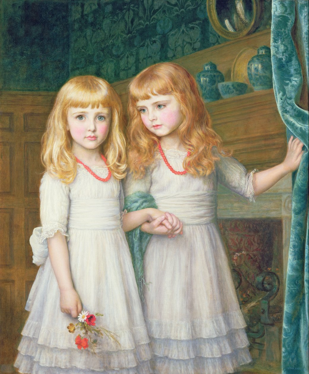 Marjorie und Lettice Wormald von Arthur Hughes