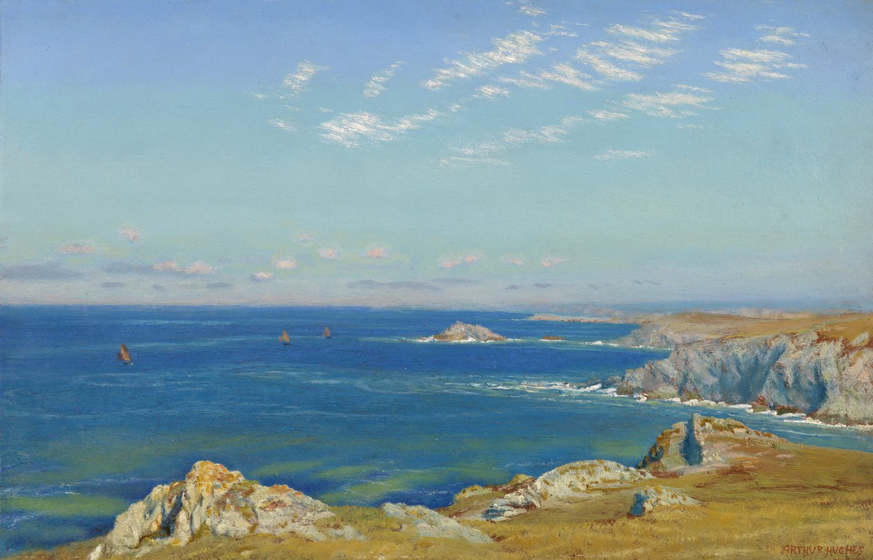 Newquay Headland, Cornwall von Arthur Hughes