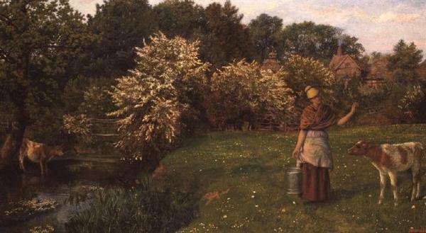 Die Milchmagd von Arthur Hughes