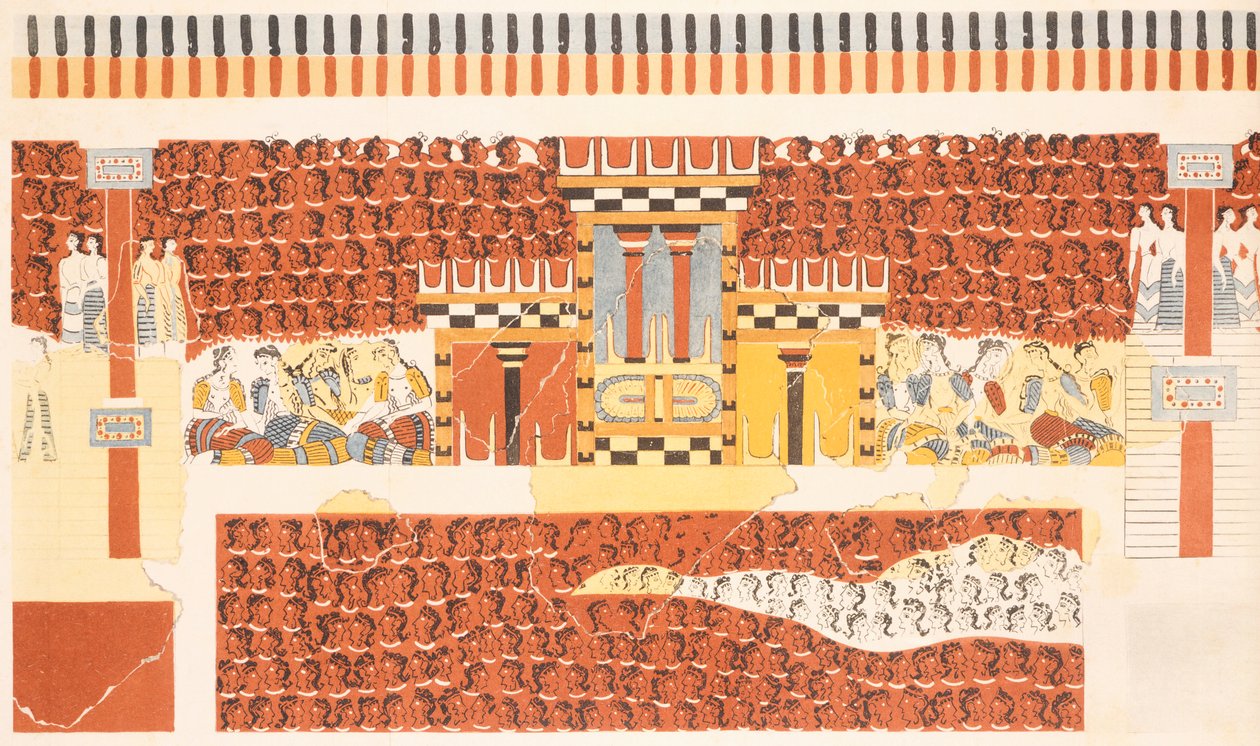 Rekonstruktion eines Freskos von Knossos von Arthur John Evans