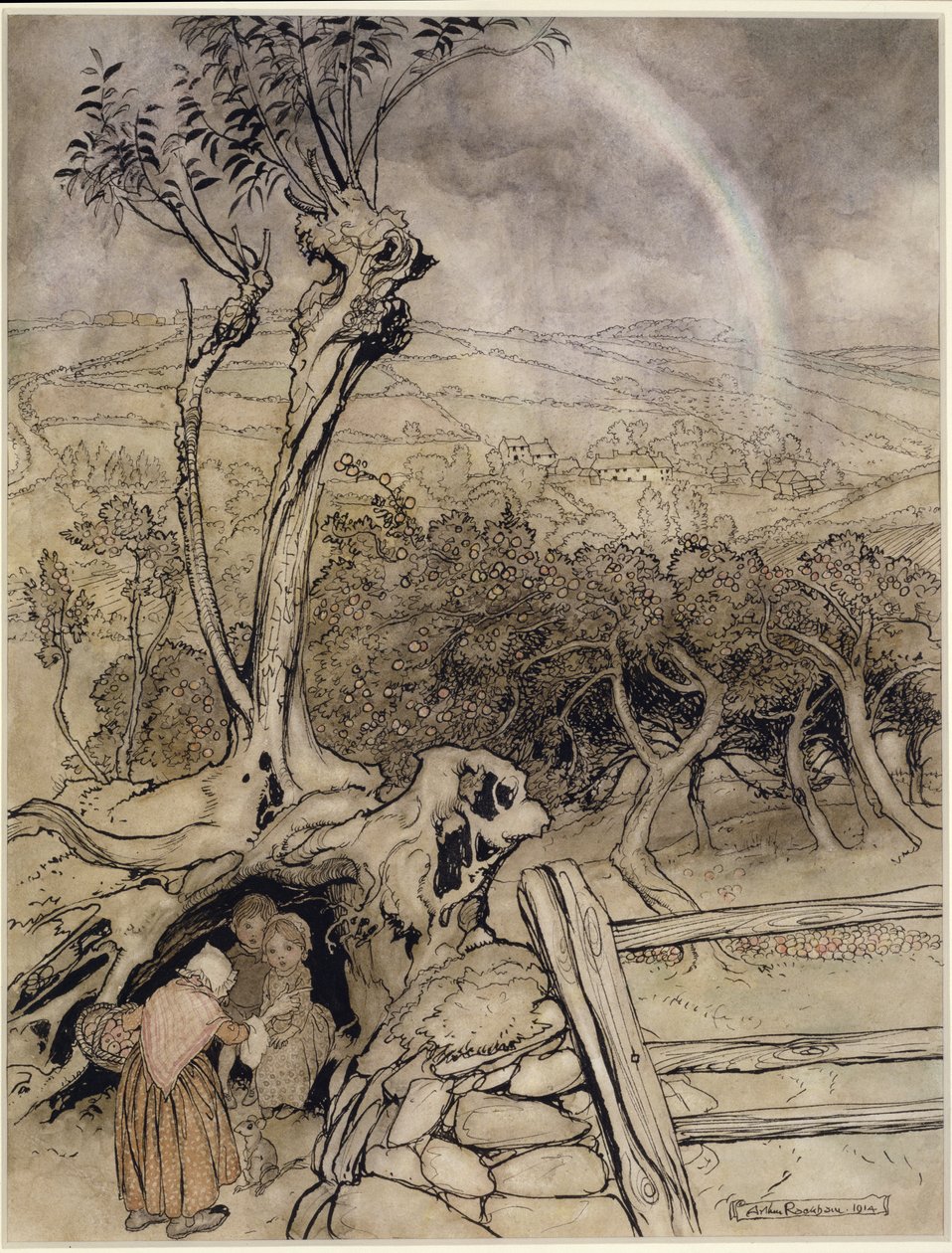 Genau dort, wo der Regenbogen endet von Arthur Rackham