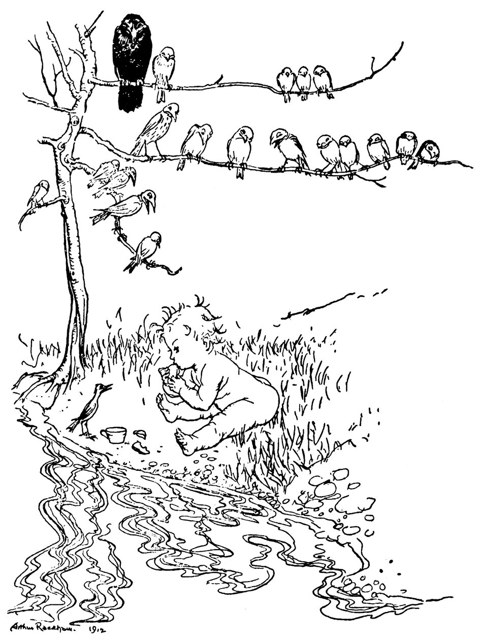 Illustration für Peter Pan von Arthur Rackham