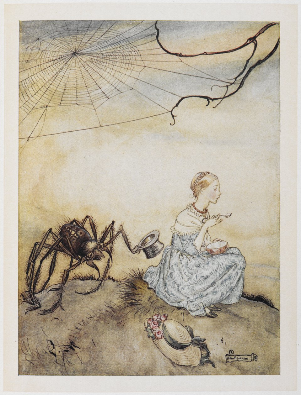 Kleine Miss Muffet von Arthur Rackham