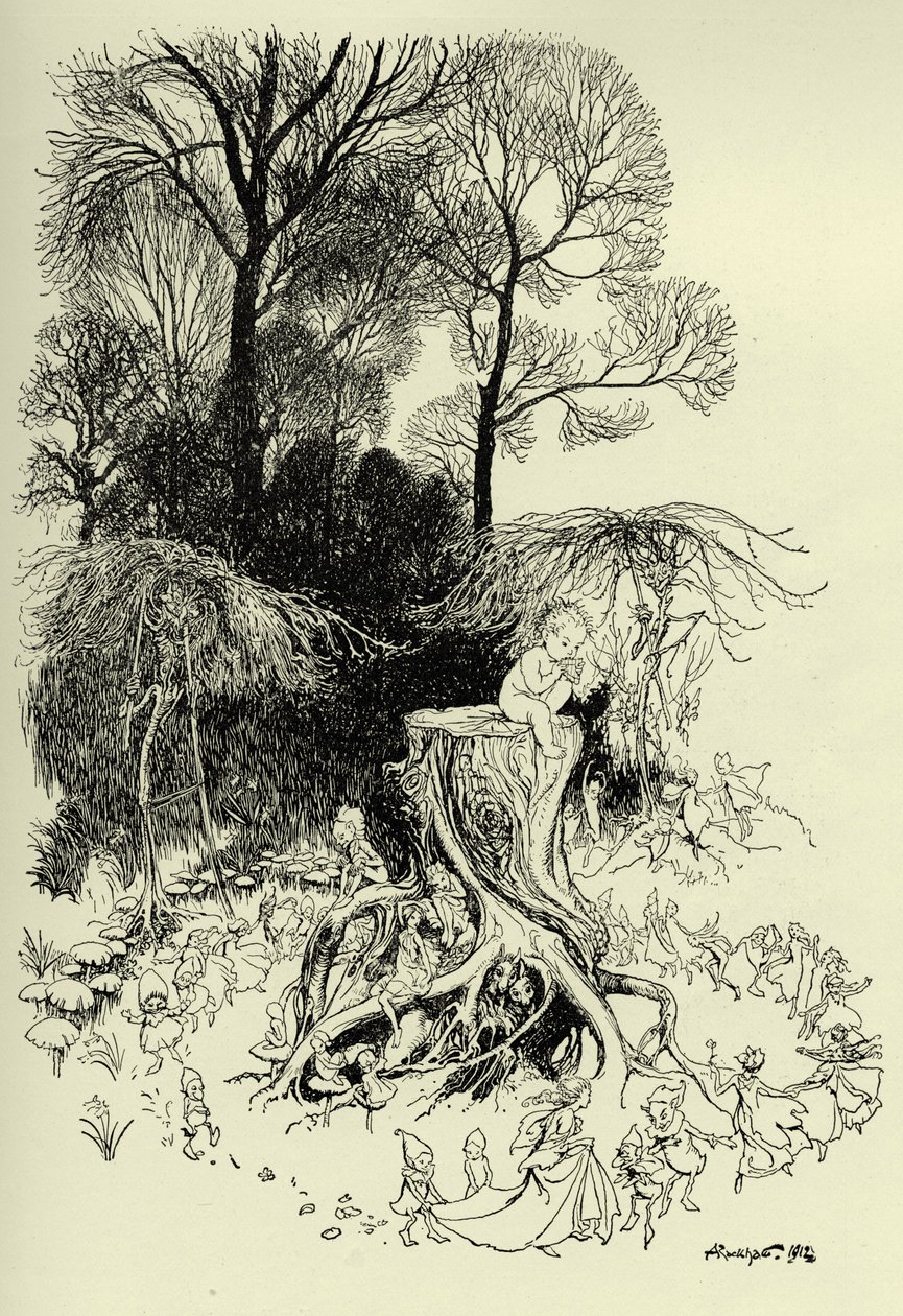 Peter Pan und Feen von Arthur Rackham