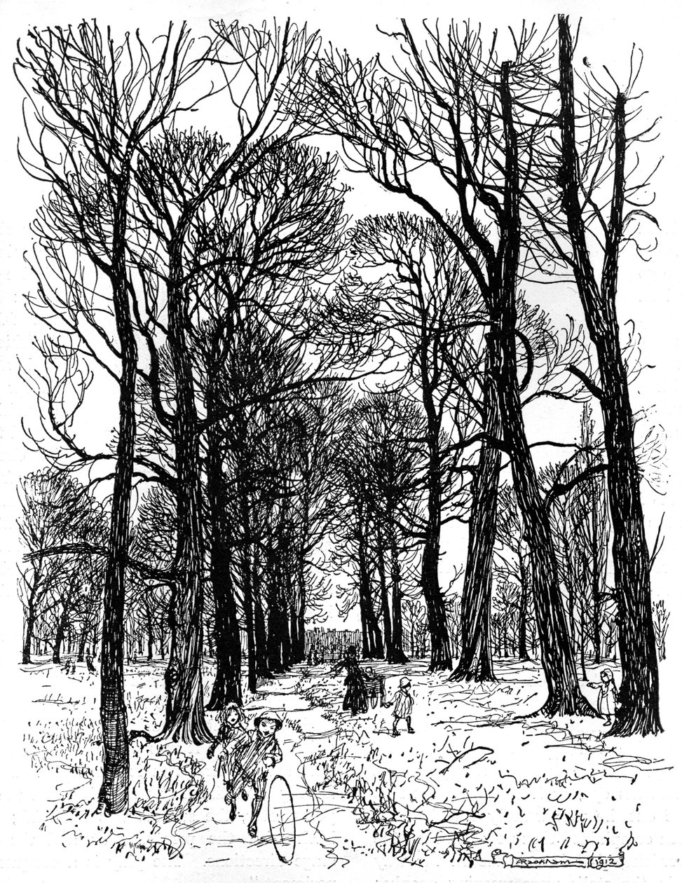 Peter Pan in den Kensington Gardens von Arthur Rackham