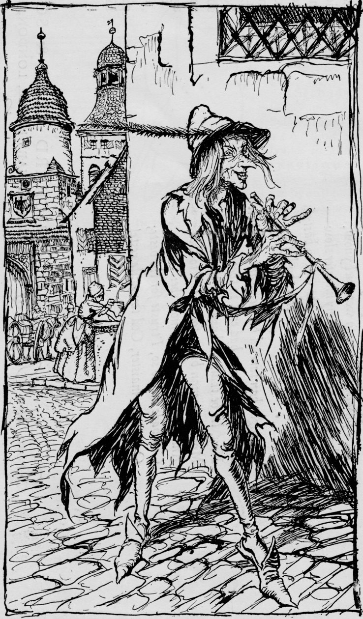Der Rattenfänger von Hameln, 1934 von Arthur Rackham