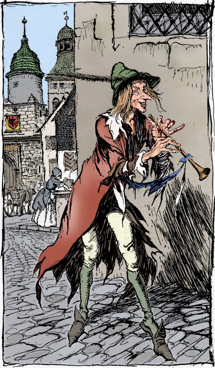 Der Rattenfänger von Hameln, 1934 von Arthur Rackham