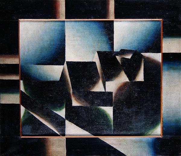 Häuser und Weg von Arthur Segal