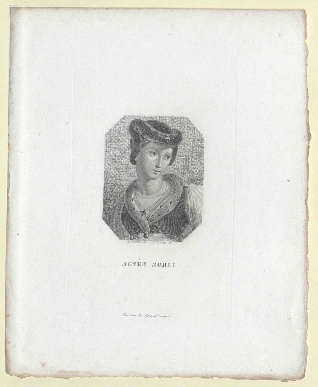 Agnes Sorel (Druck) von Artist Unknown