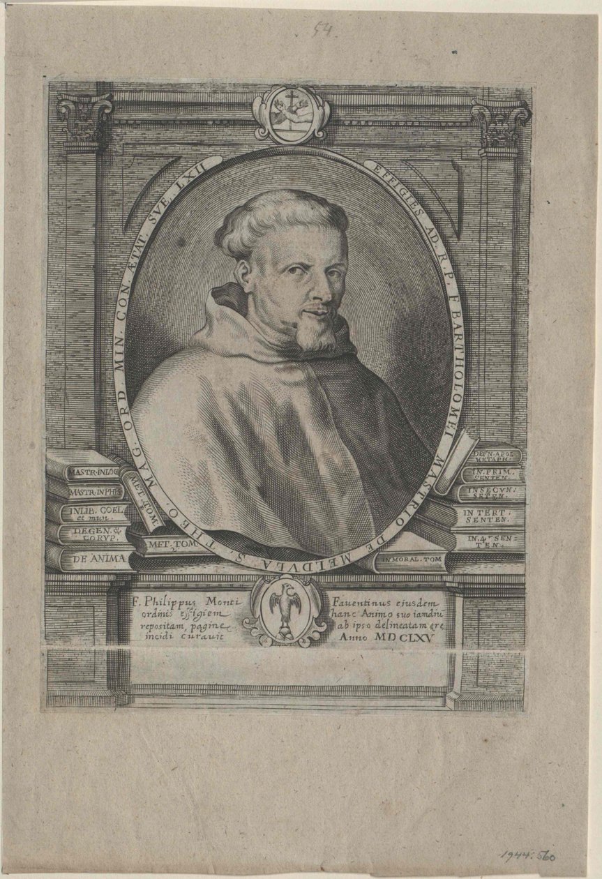 Bartholomäus Mastrius de Medula von Artist Unknown