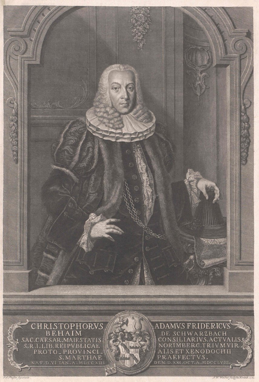 Christoph Adam Friedrich Behaim von Schwarzbach von Artist Unknown