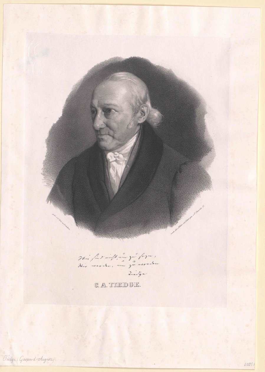 Christoph August Tiedge von Artist Unknown